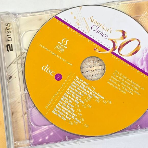 America’s Choice 30 Worship Songs 2CD Set - Picture 3 of 5